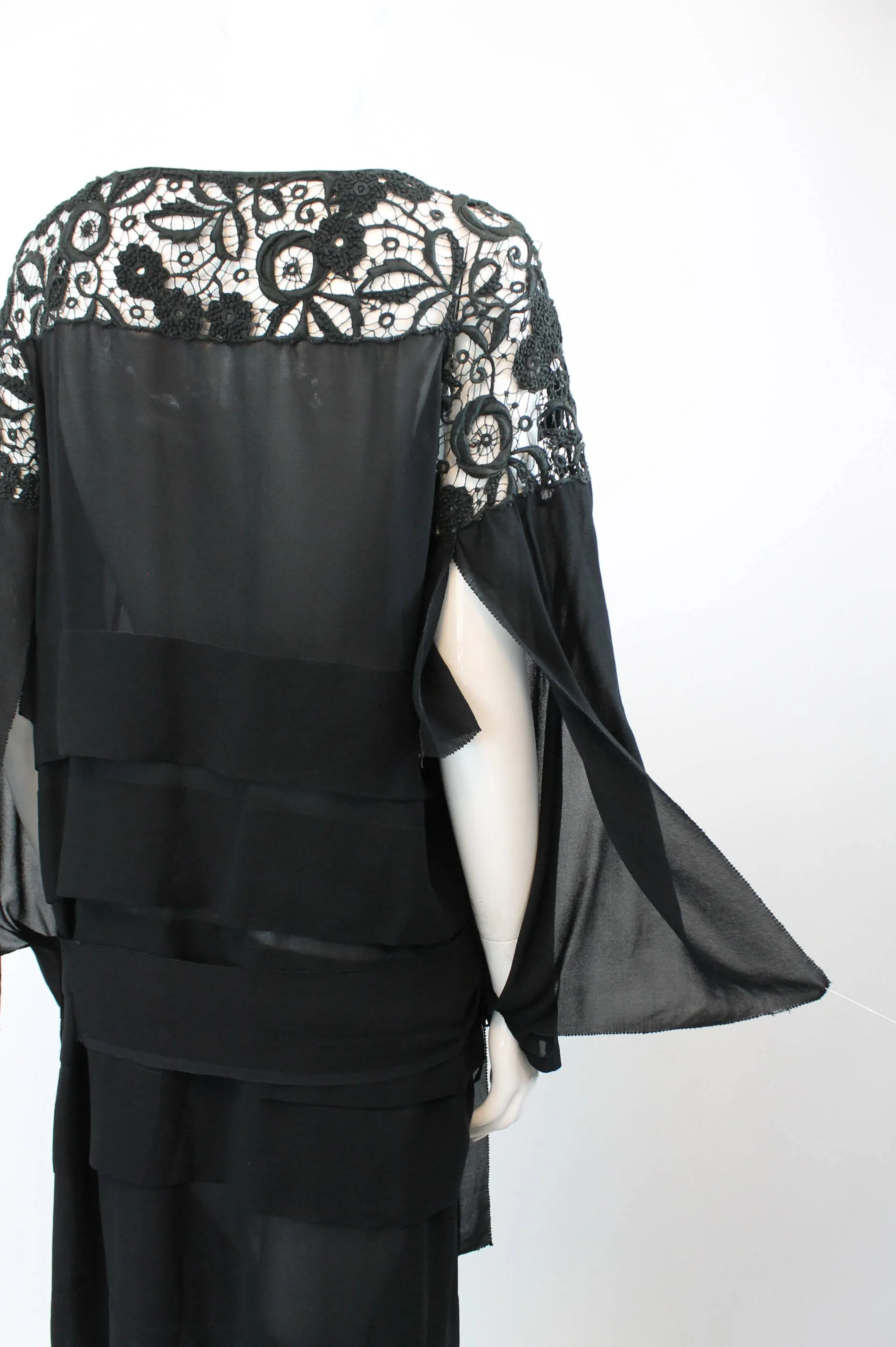 1930s SPIDERWEB lace dress cutout small medium| new fall