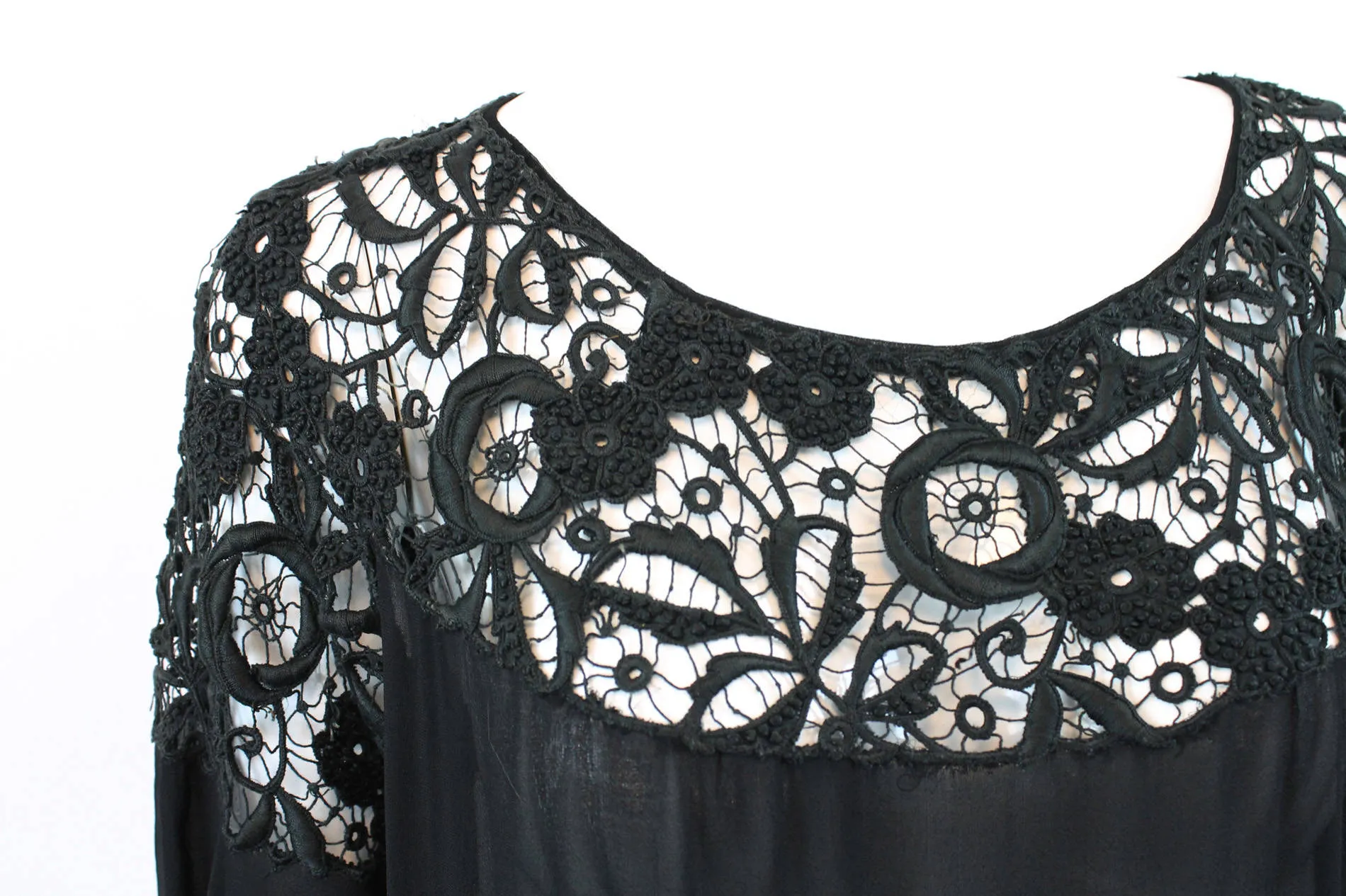 1930s SPIDERWEB lace dress cutout small medium| new fall