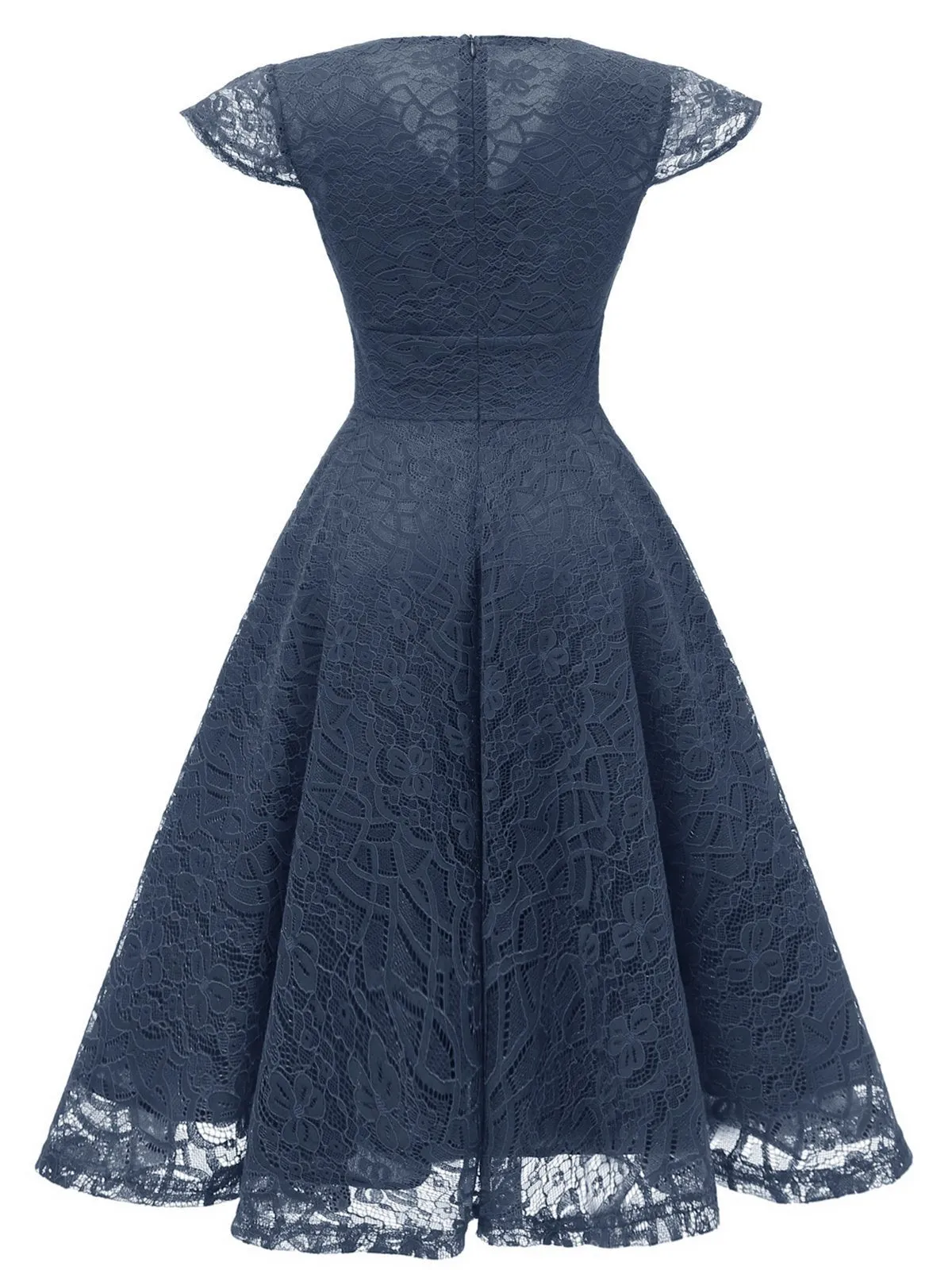 1950s Cap Sleeve Swing Lace Dress