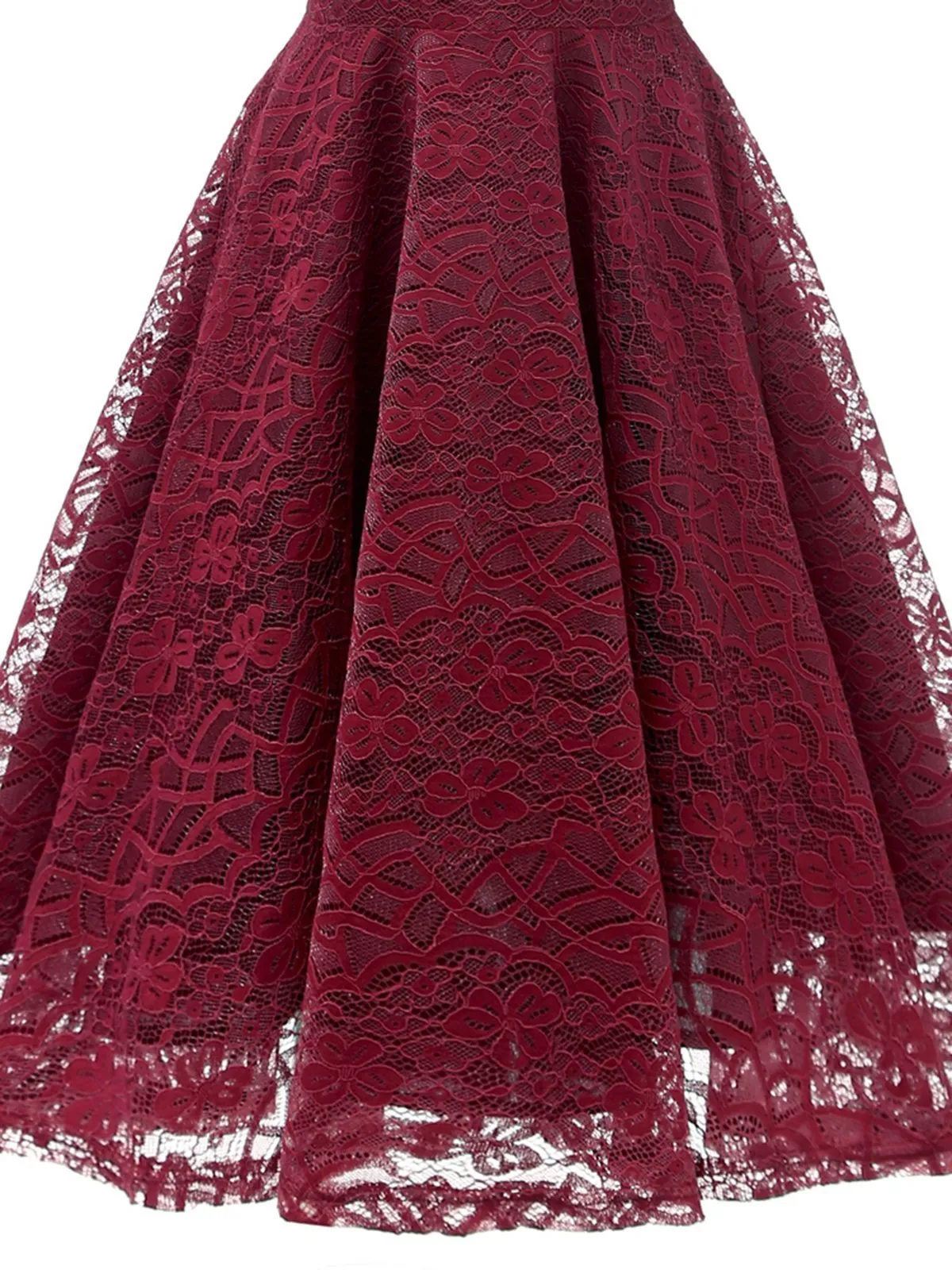 1950s Cap Sleeve Swing Lace Dress