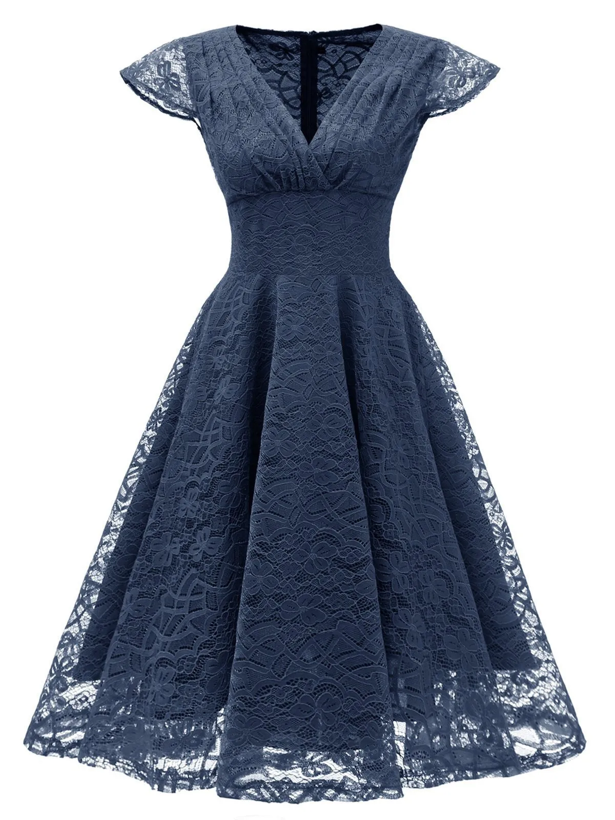 1950s Cap Sleeve Swing Lace Dress
