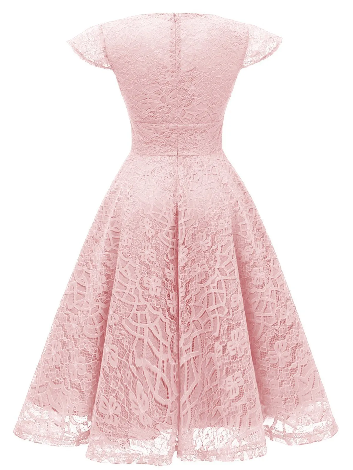 1950s Cap Sleeve Swing Lace Dress