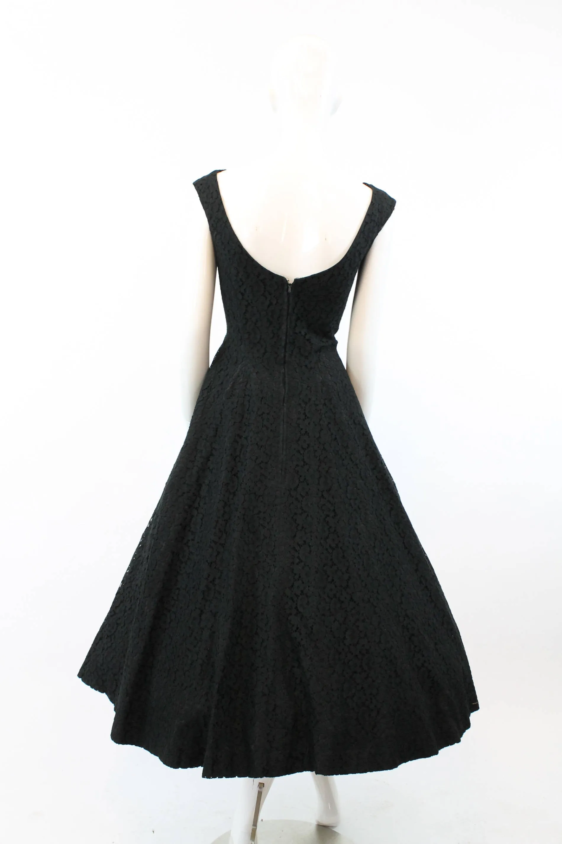 1950s Jonny Herbert  lace dress full skirt cocktail dress xs | new fall