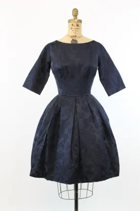 1950s rose floral brocade dress small | new fall