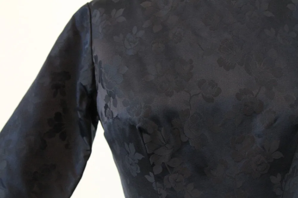 1950s rose floral brocade dress small | new fall