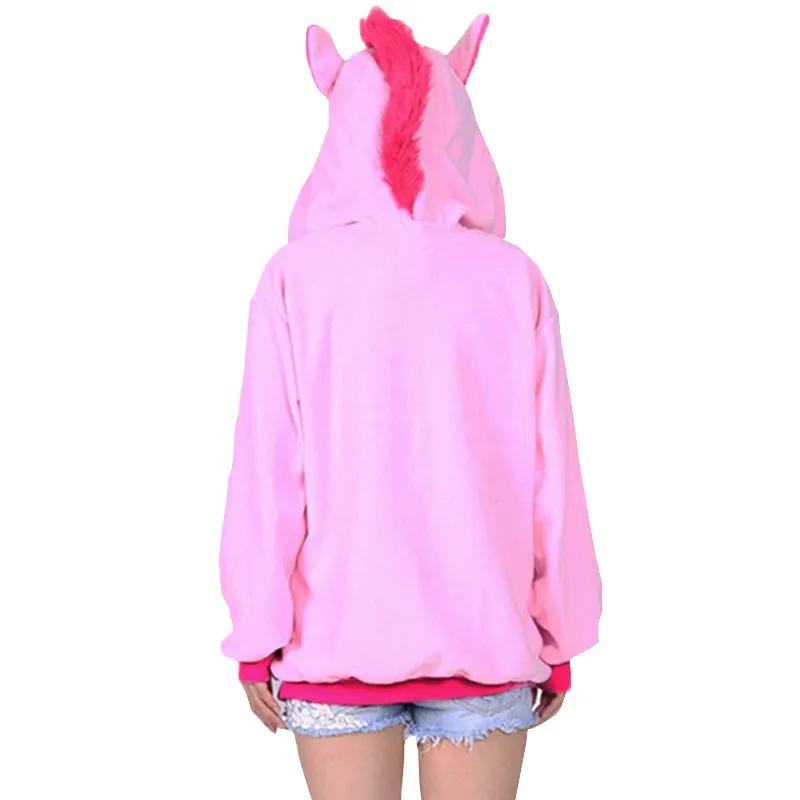3D unicorn cartoon hoodie jacket