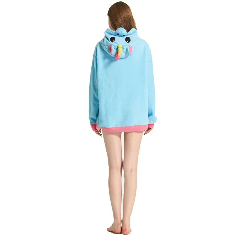 3D unicorn cartoon hoodie jacket