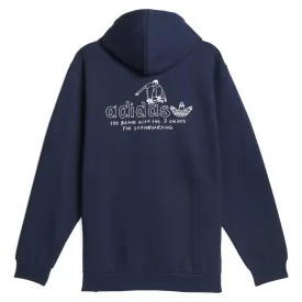 Adidas Henry Jones Graphic Pullover Hoodie - Collegiate Navy/White