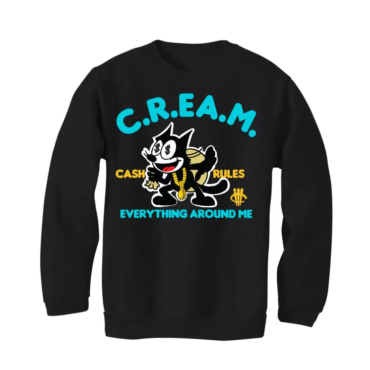 Air Jordan 5 Aqua - Black T-Shirt (CREAM)