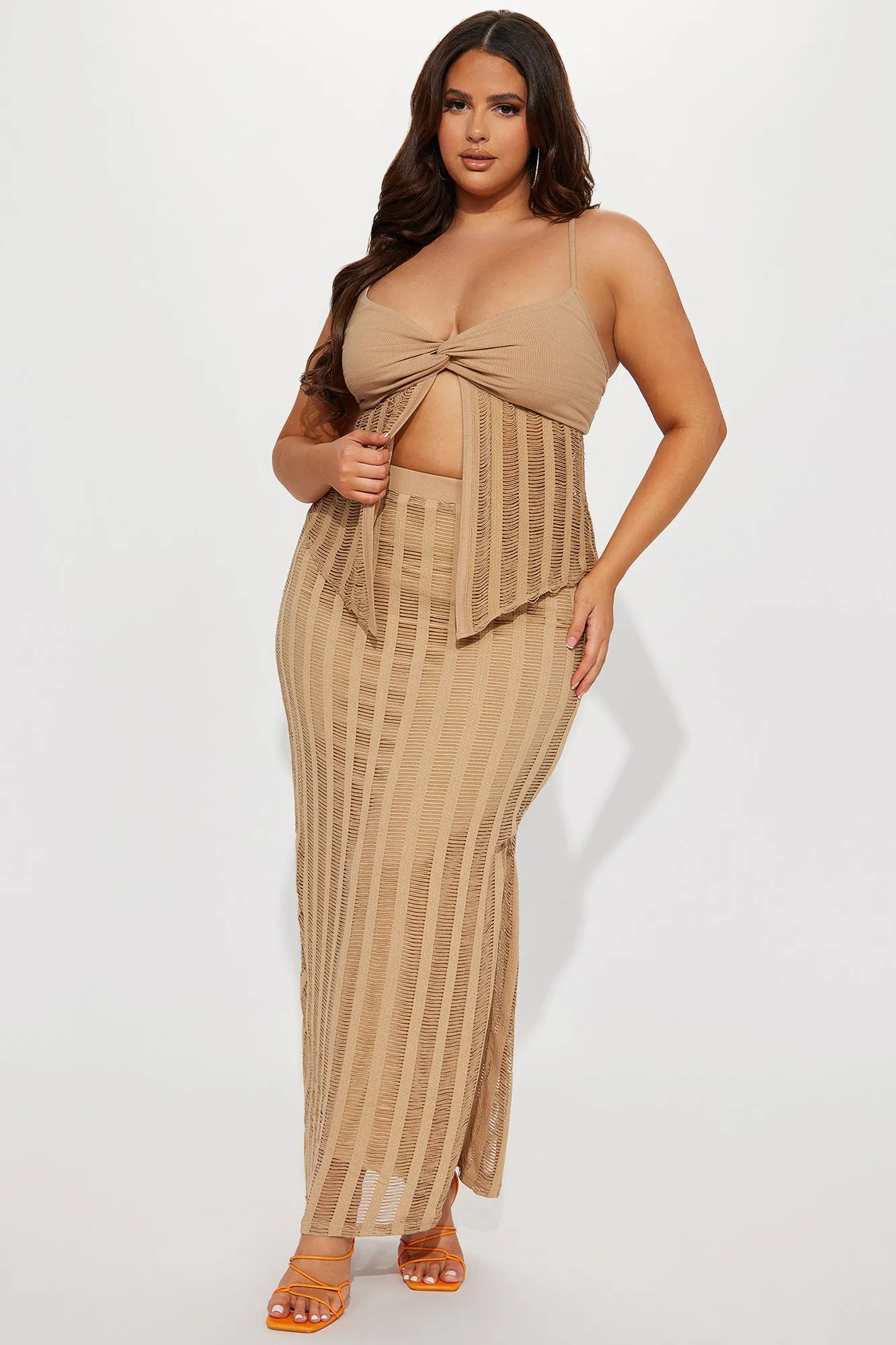 Always On Point Skirt Set - Mocha