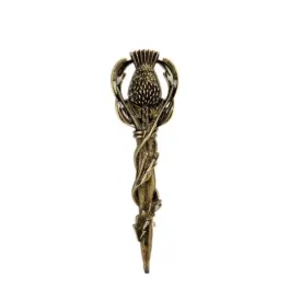 Antique Brass Thistle Kilt Pin (ANT-BRA)