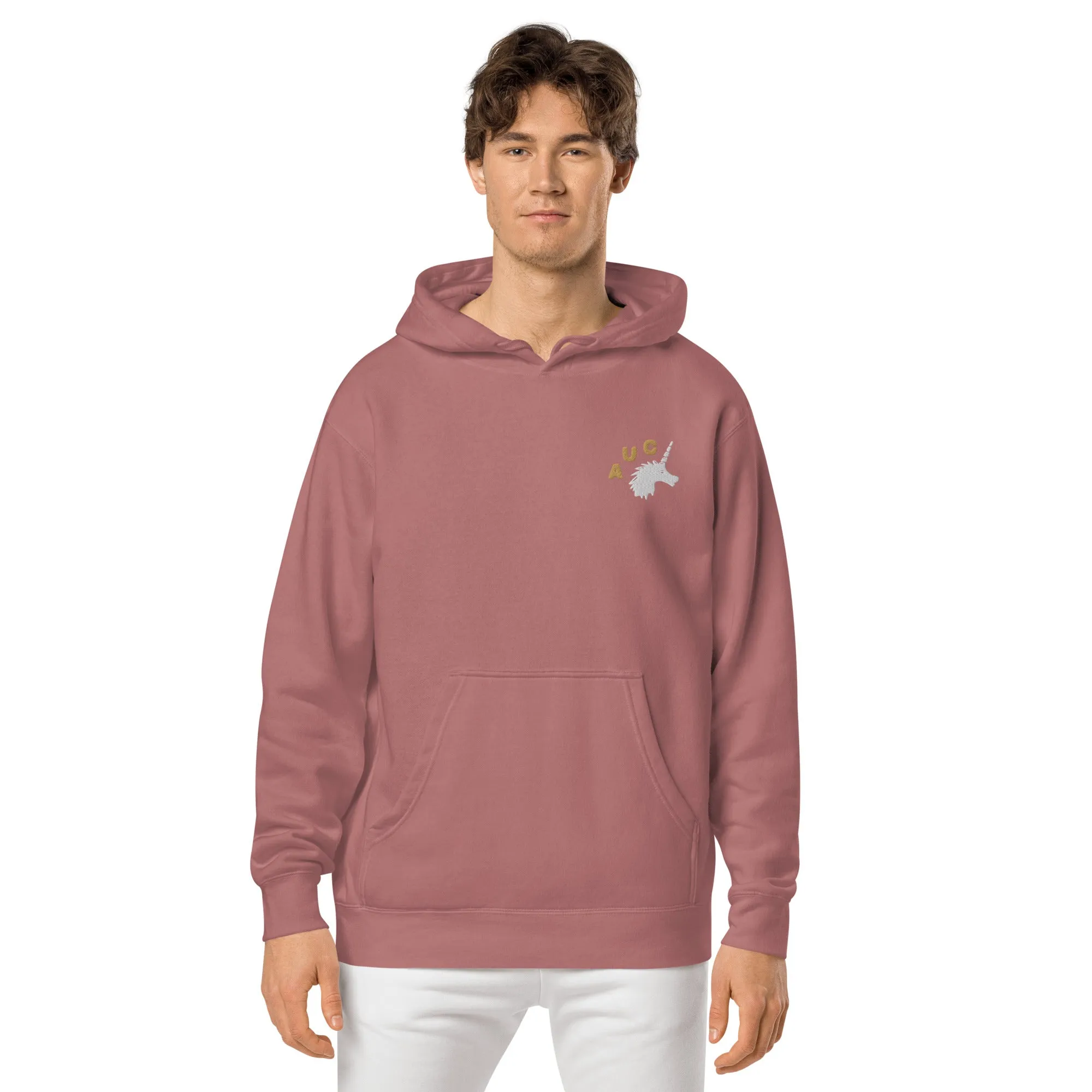AUC Unicorn - Embroidered Heavy-Weight Garment-Dyed Hoodie - Unisex