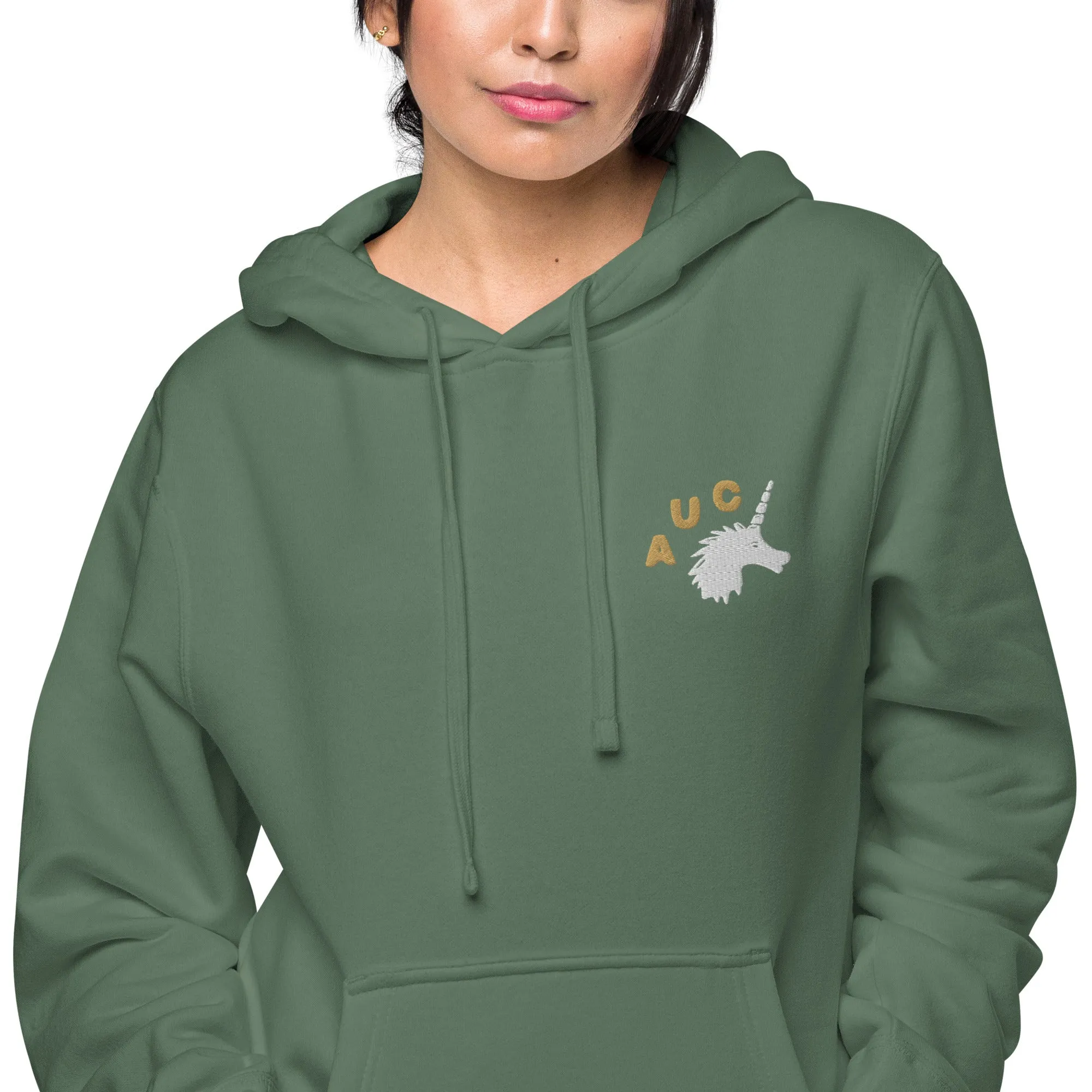 AUC Unicorn - Embroidered Heavy-Weight Garment-Dyed Hoodie - Unisex