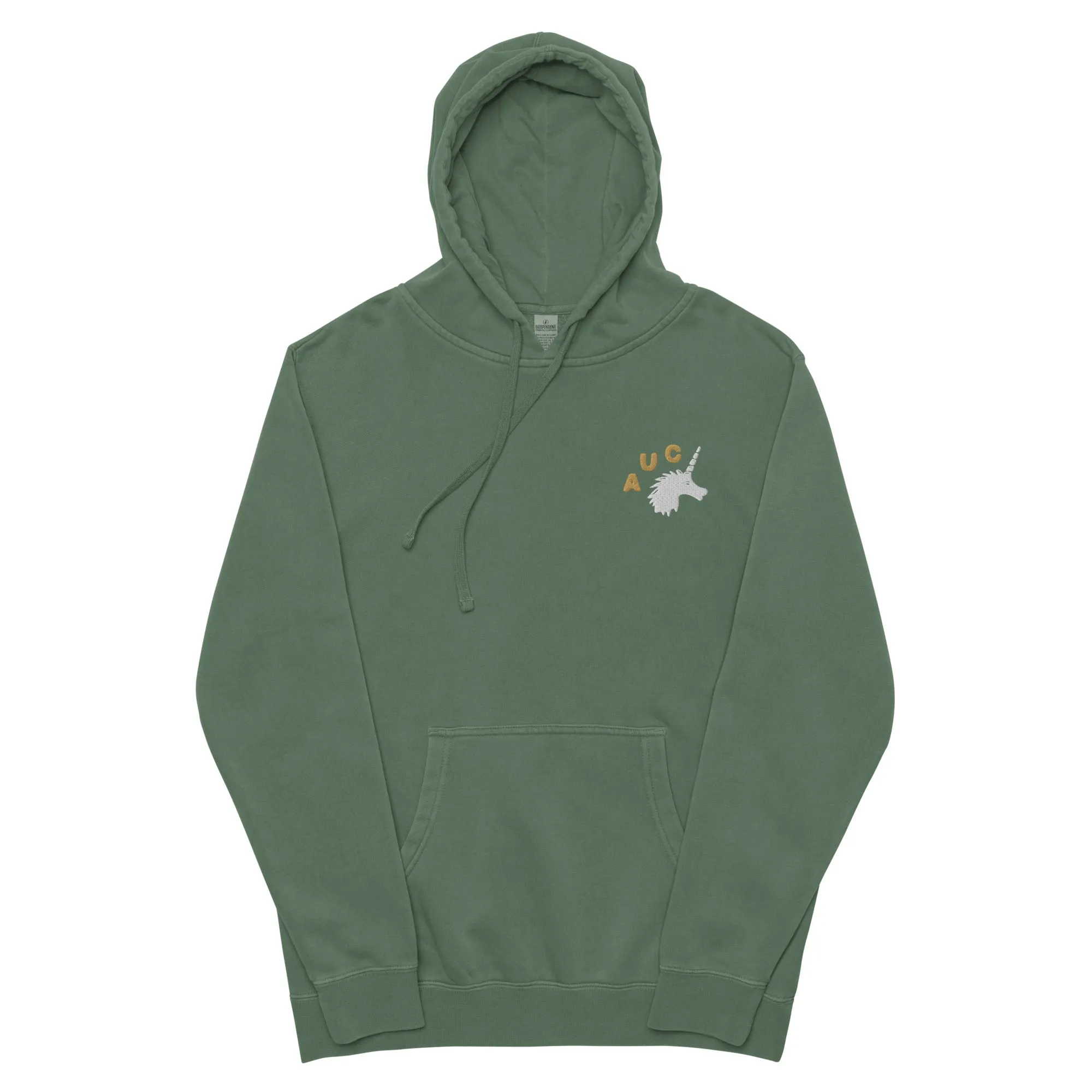 AUC Unicorn - Embroidered Heavy-Weight Garment-Dyed Hoodie - Unisex