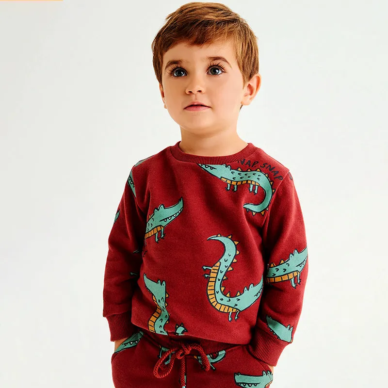 Baby Boy Cartoon Dinosaur Pattern Soft Cotton Quality Hoodie by MyKids-USA™