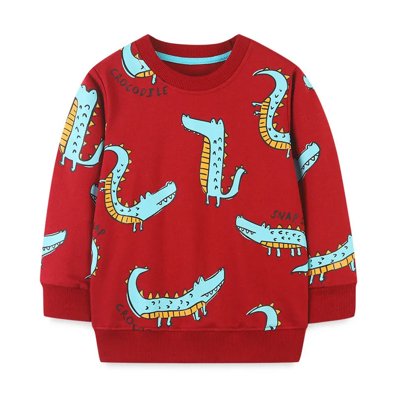 Baby Boy Cartoon Dinosaur Pattern Soft Cotton Quality Hoodie by MyKids-USA™