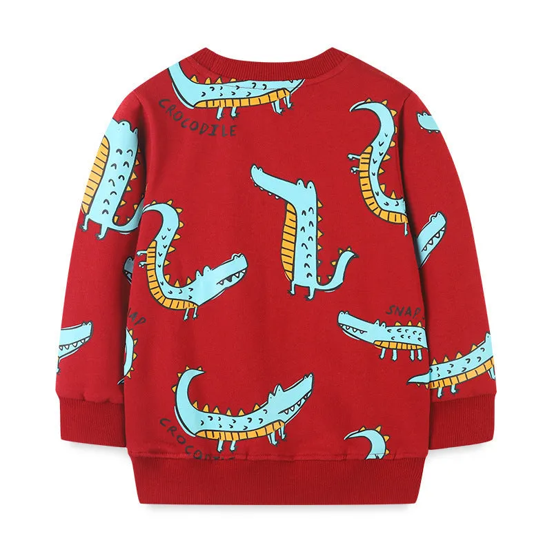 Baby Boy Cartoon Dinosaur Pattern Soft Cotton Quality Hoodie by MyKids-USA™