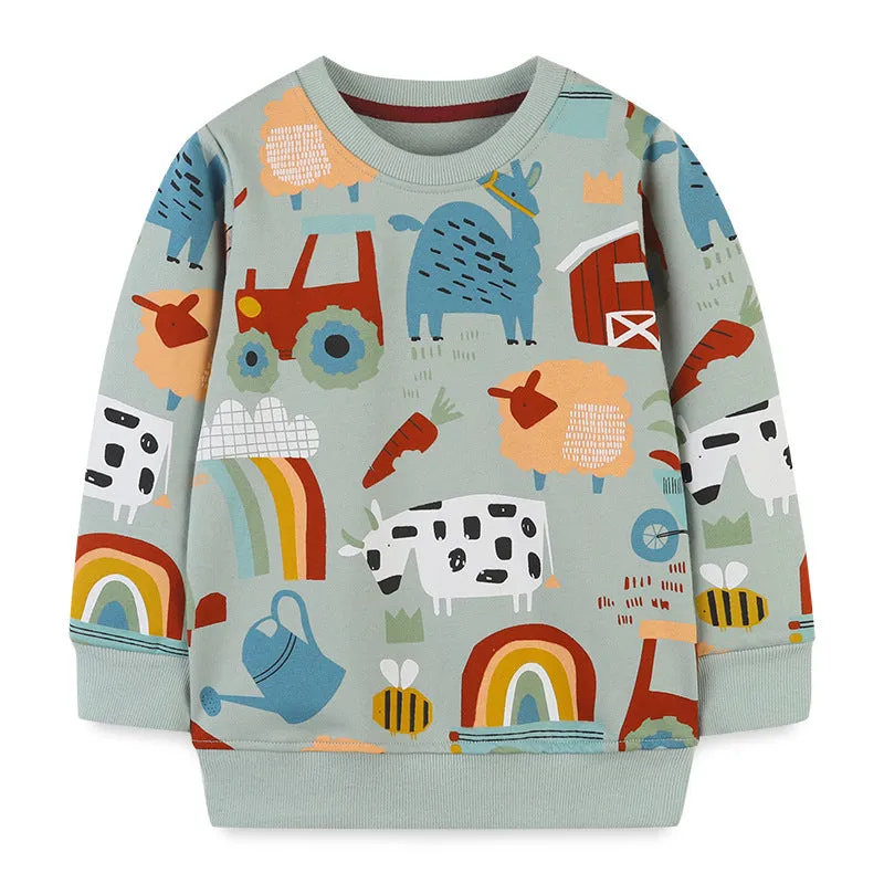Baby Boy Cartoon Graphic Long Sleeve Hot Selling Hoodie by MyKids-USA™