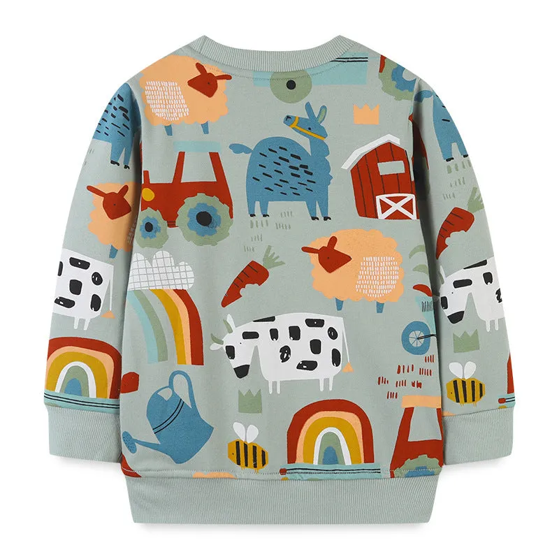 Baby Boy Cartoon Graphic Long Sleeve Hot Selling Hoodie by MyKids-USA™