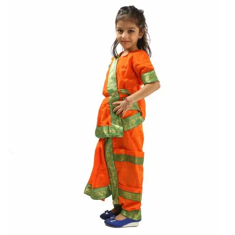 Bharatnatyam Dance Dress Orange