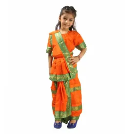 Bharatnatyam Dance Dress Orange