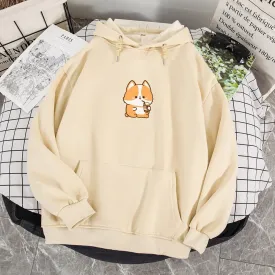Boba Lovin Corgi Soft Hoodie