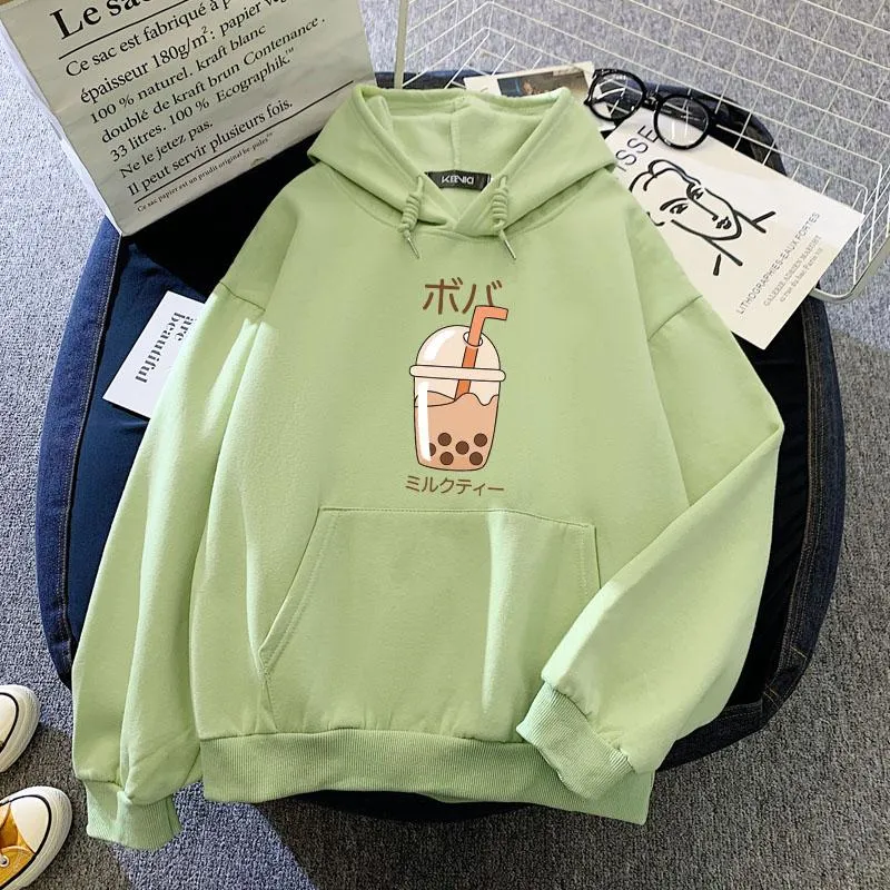 Boba Milk Tea Soft Hoodie Front Print