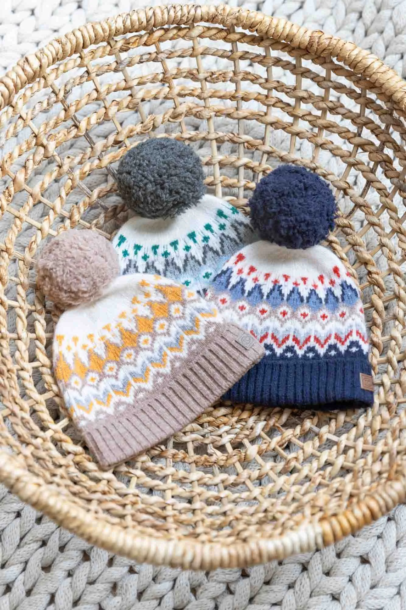 Bonnet - Camel laine et jacquard