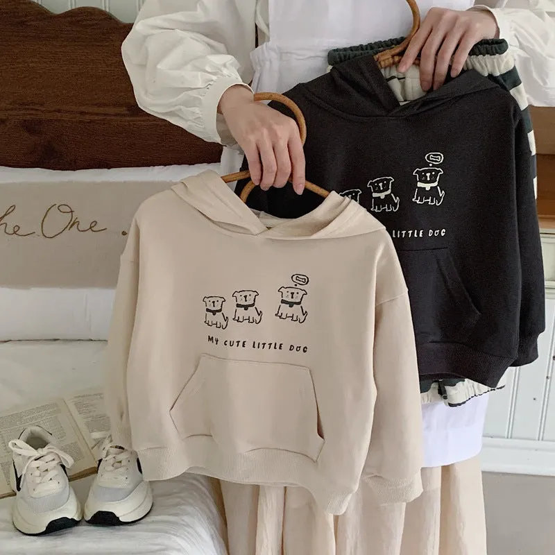 Boys Girls Spring and Autumn Hooded Sweatshirt