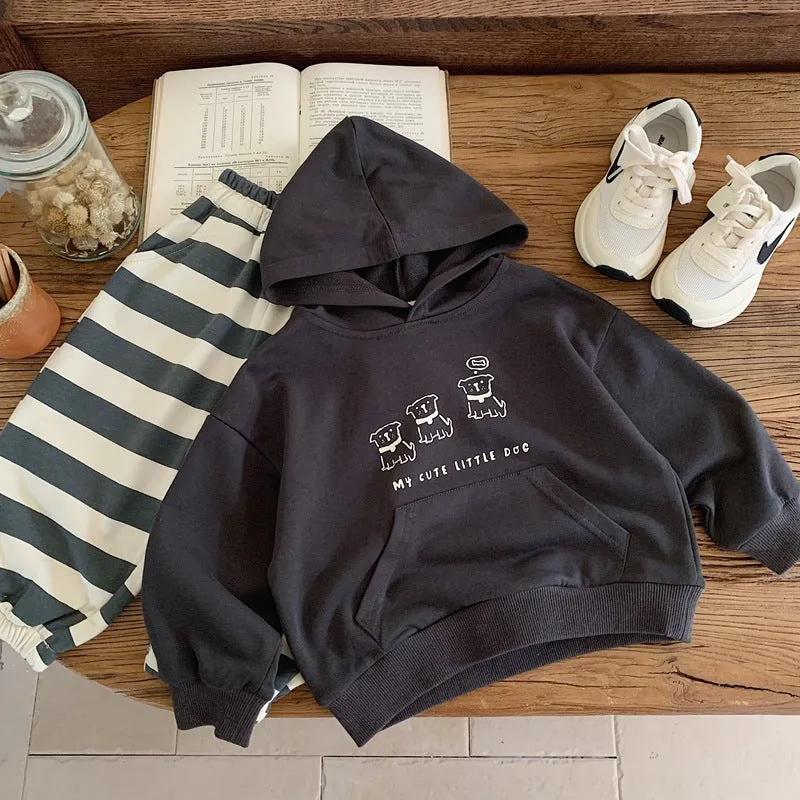 Boys Girls Spring and Autumn Hooded Sweatshirt