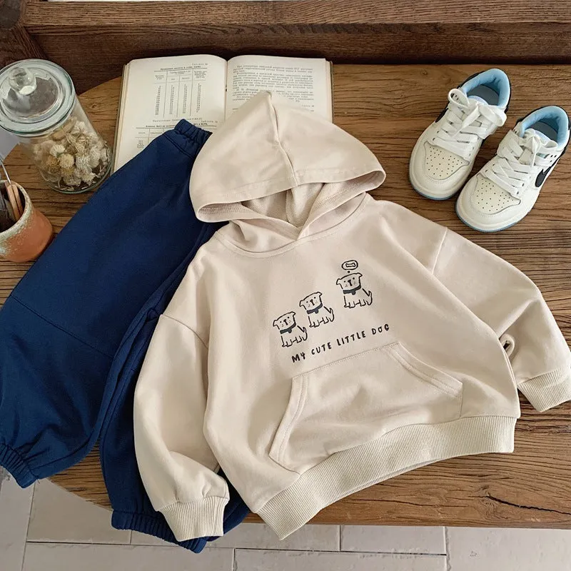Boys Girls Spring and Autumn Hooded Sweatshirt