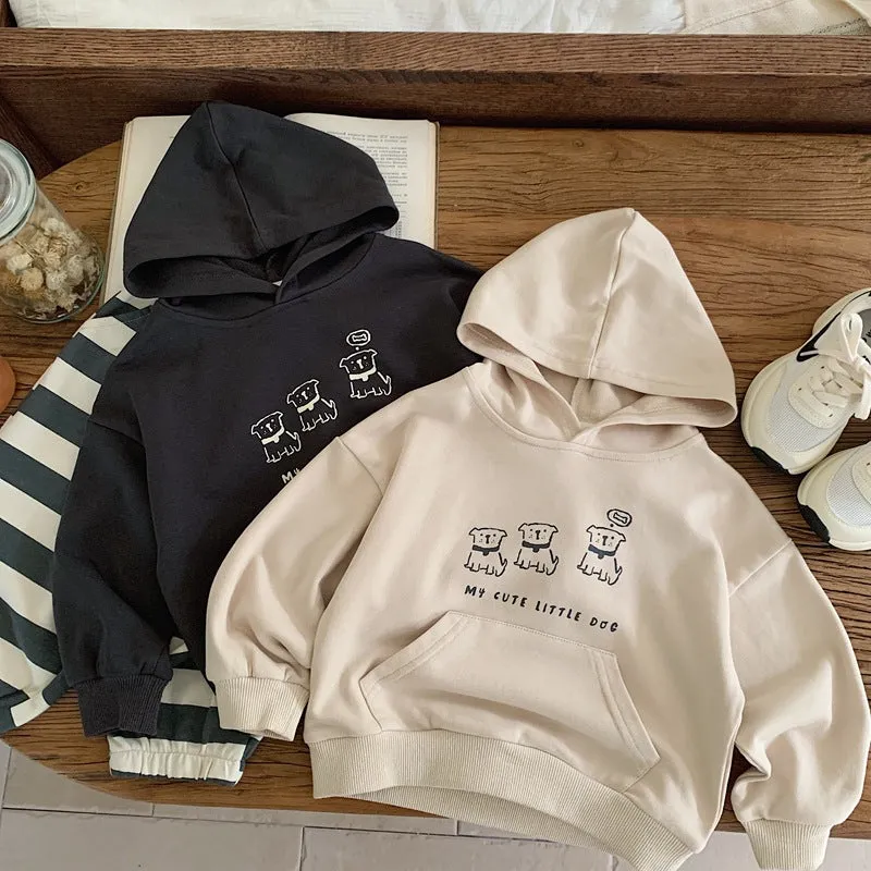 Boys Girls Spring and Autumn Hooded Sweatshirt