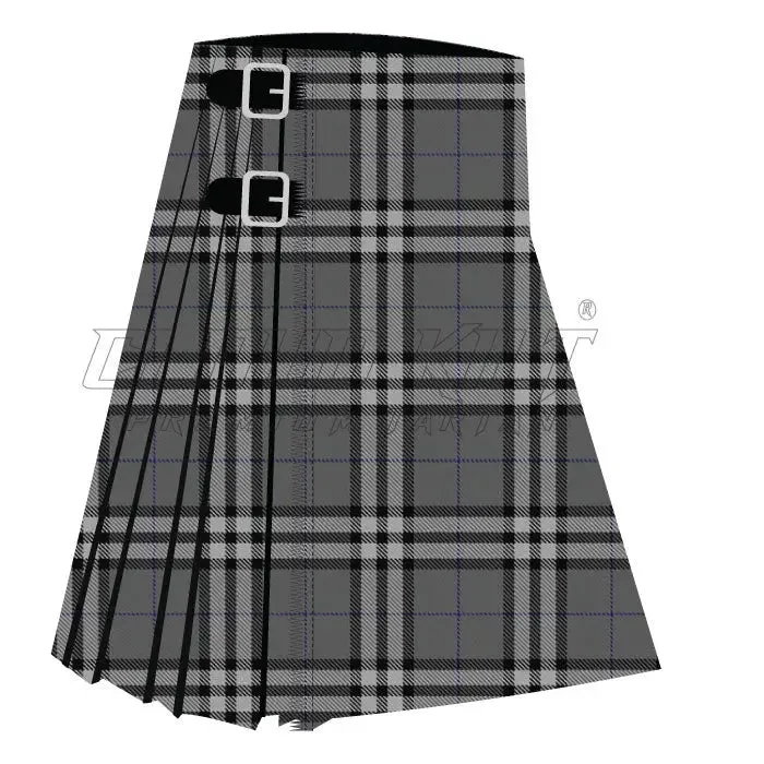 Burberry Grey Premium Tartan Kilt