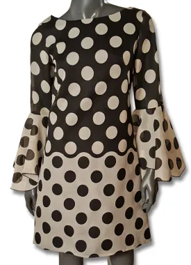 B/W 1960s Contrast Spot Dress