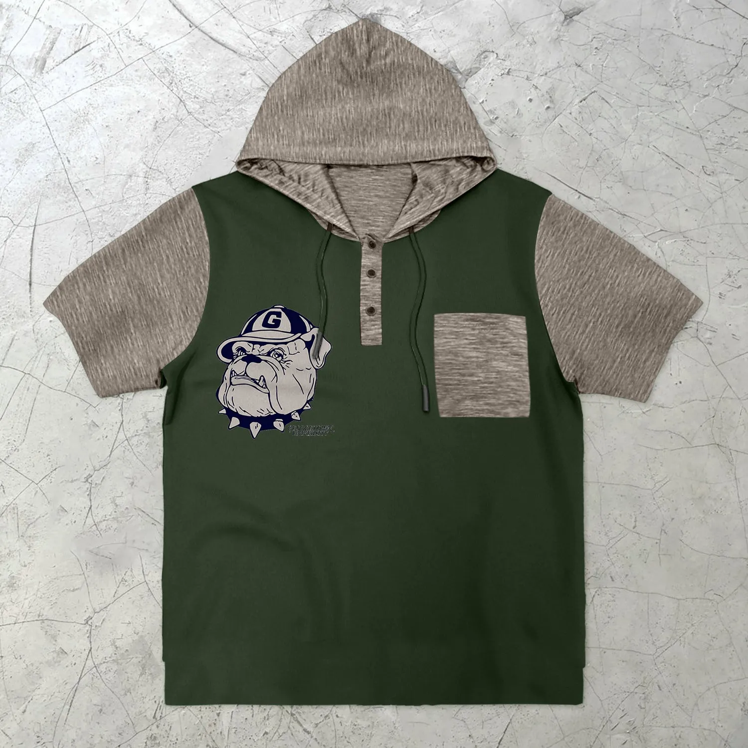 Cartoon Print Street Short Sleeve Hoodie