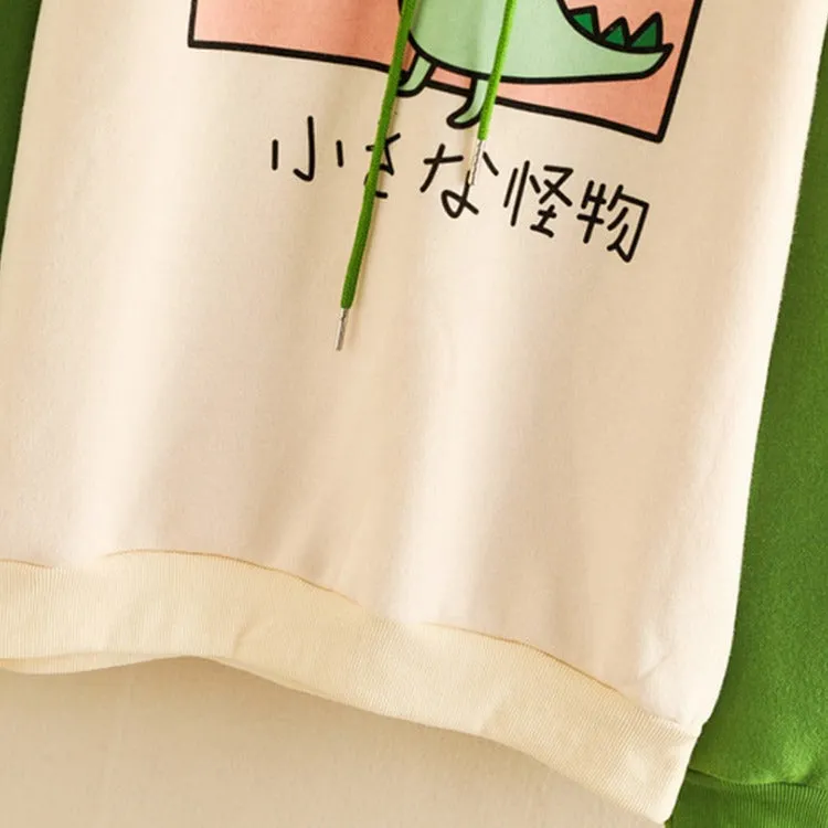Cartoon Small Creature Dinosaur Sweatshirt Hoodie - Roar into Style! 🦖