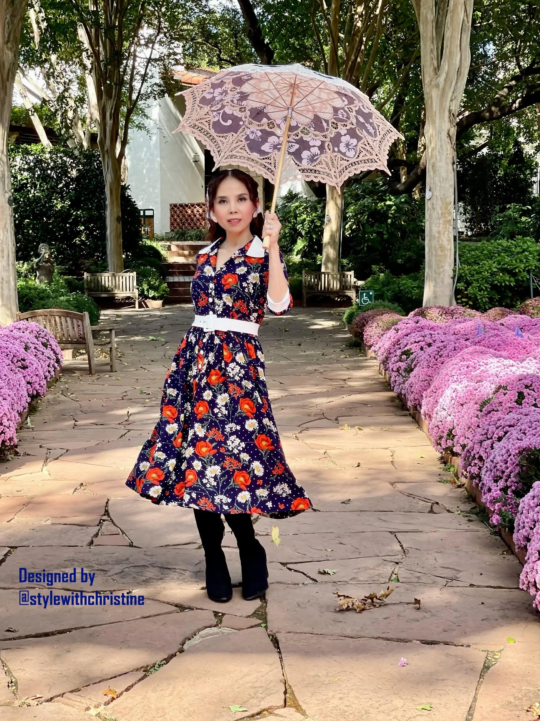 Catherine dress in bloom flowers