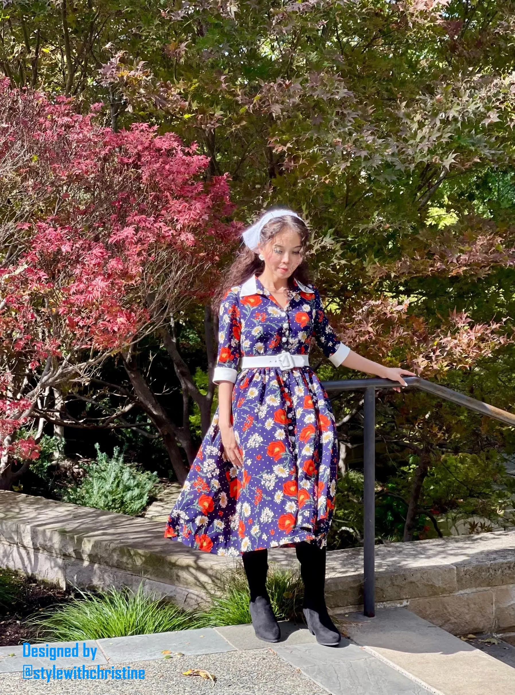 Catherine dress in bloom flowers