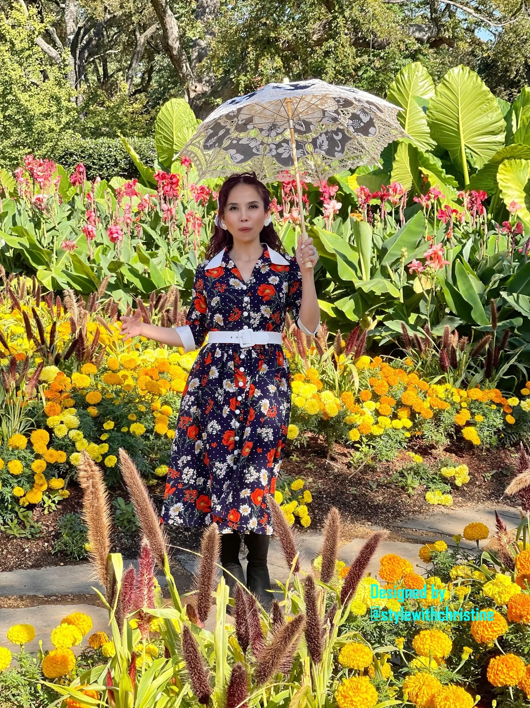 Catherine dress in bloom flowers