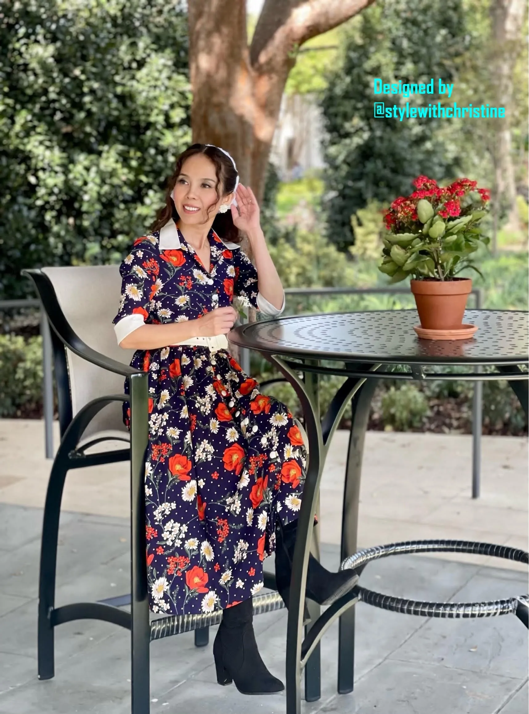 Catherine dress in bloom flowers