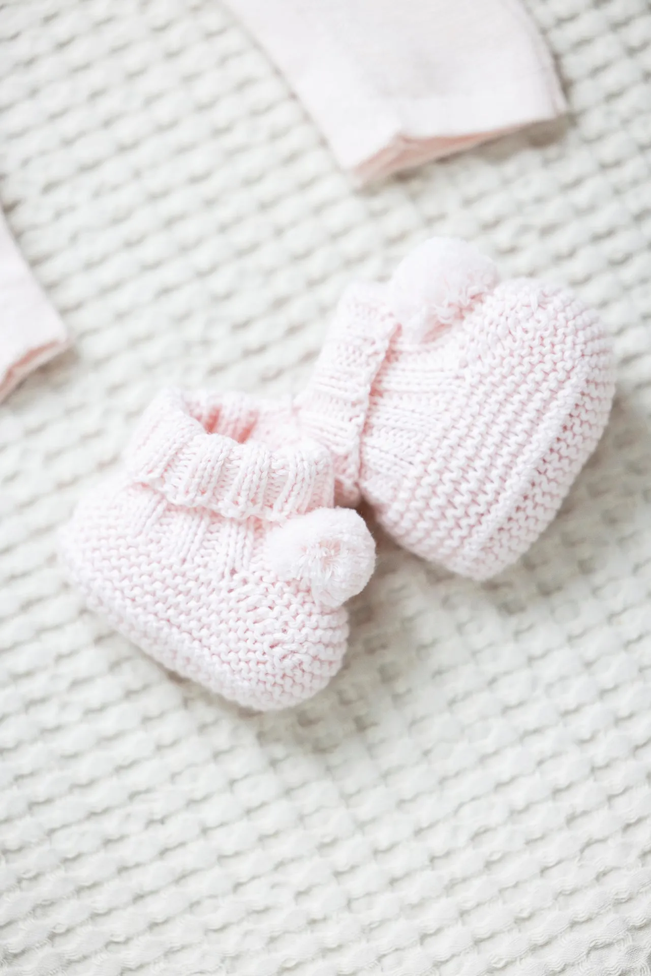Chaussons - Rose pâle maille