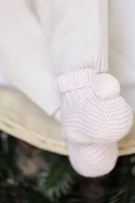 Chaussons - Rose pâle maille