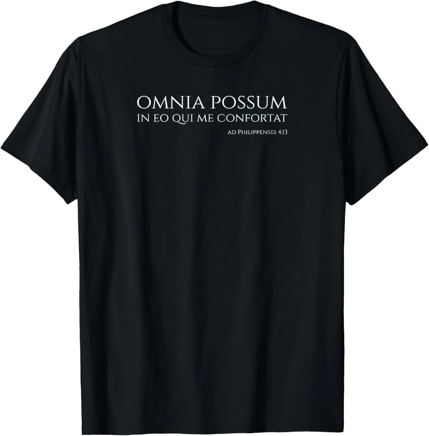 Christian Bible - Philippians 4:13 - Latin Scripture Quote T-Shirt