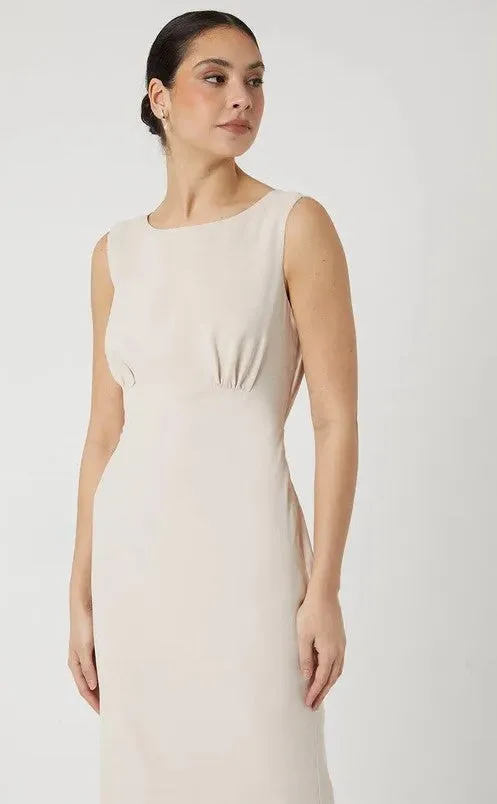 Cowl Back Fishtail Bridesmaids Maxi Dress