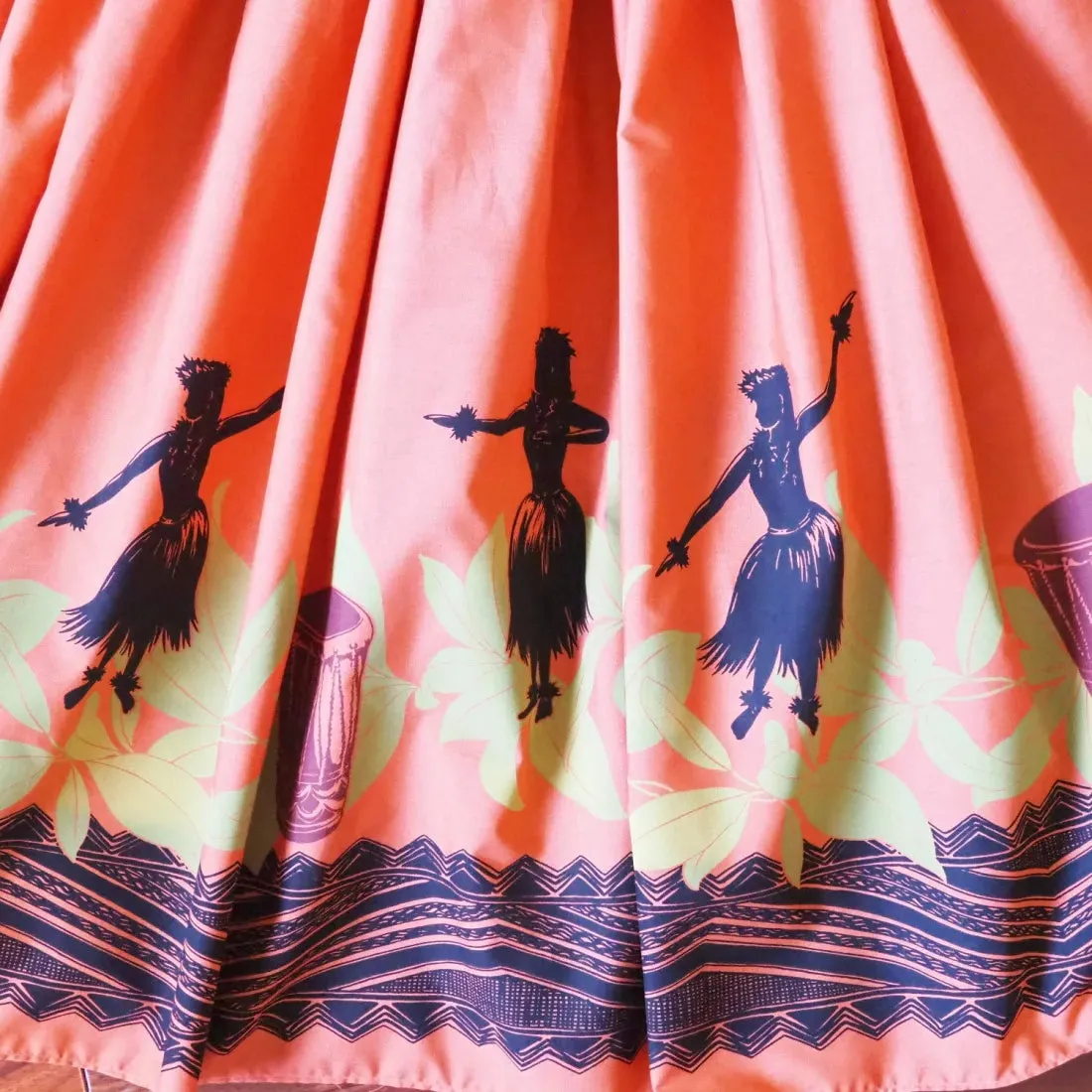 Dancers Orange Single Pa'u Hawaiian Hula Skirt