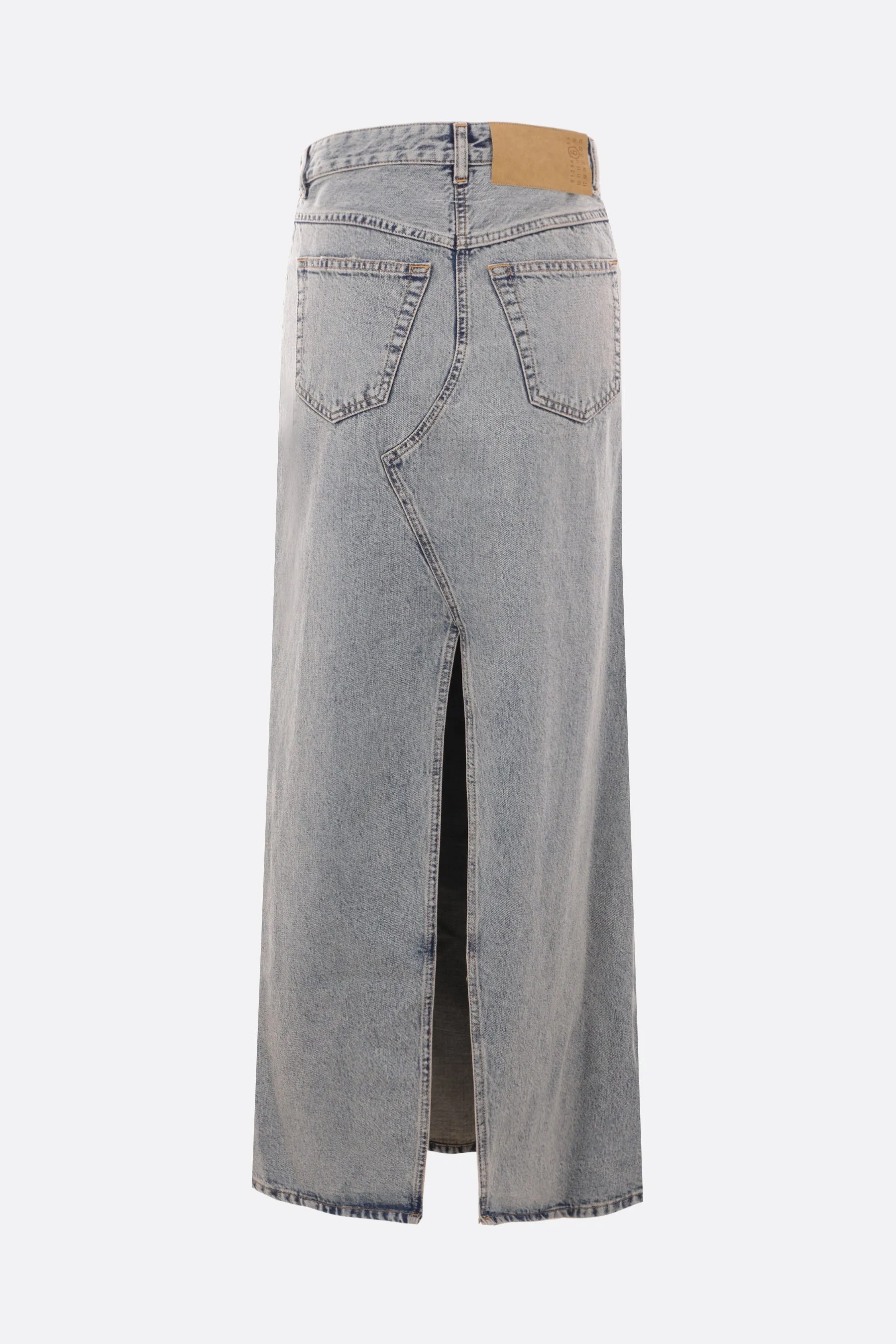 destructured denim skirt