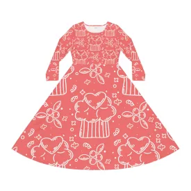 Doodle Pancake - Inovax Women's Long Sleeve Dance Dress