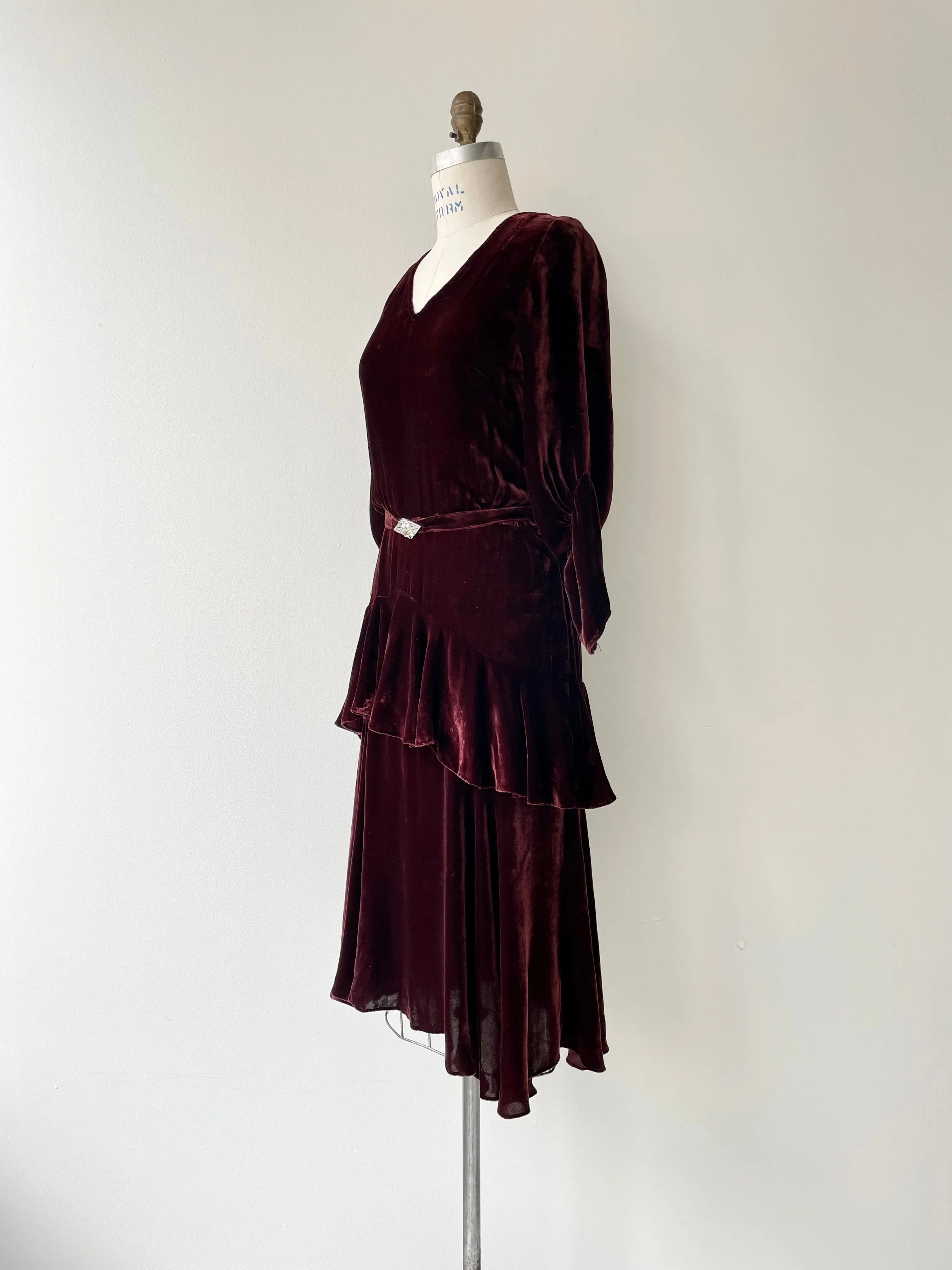 Drusilla Silk Velvet Dress | 1920s