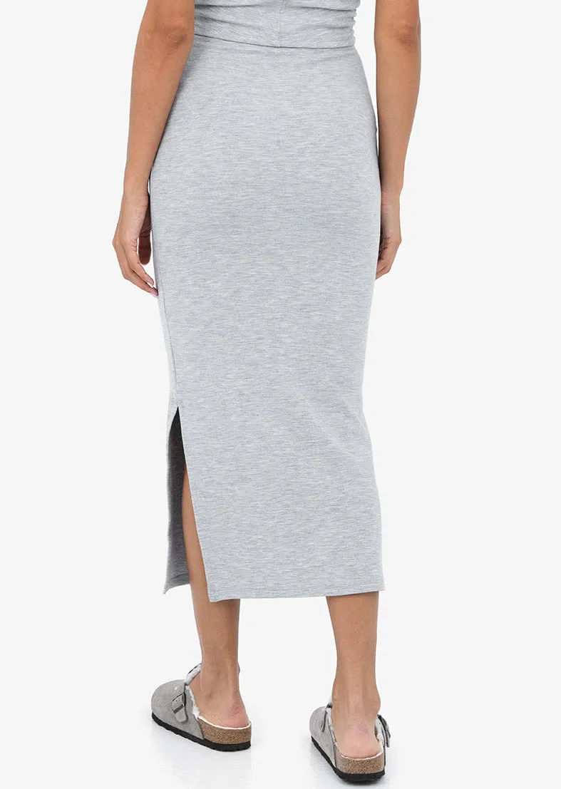 Effortless Tube Skirt Grey Marl
