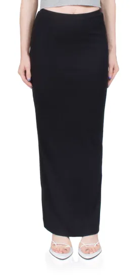 Emma Butter Rib Skirt Black
